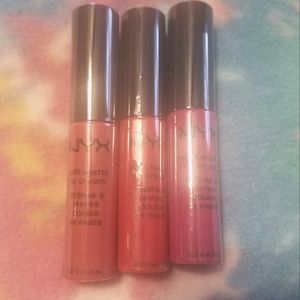 New in Package NYX Soft Matte Lip Cream set of 3